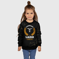 Свитшот детский Лого Lazio и надпись Legendary Football Club на те, цвет: 3D-черный — фото 2