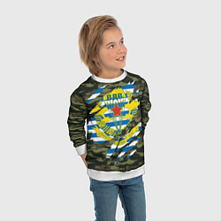 Свитшот детский КАМУФЛЯЖ ВДВ РАЗРЫВ, цвет: 3D-белый — фото 2
