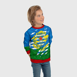 Свитшот детский ВДВ РАЗОРВАННАЯ ТКАНЬ, цвет: 3D-красный — фото 2