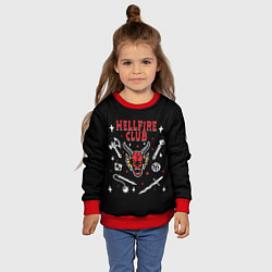 Свитшот детский HELLFIRE CLUB STRANGER THINGS, цвет: 3D-красный — фото 2