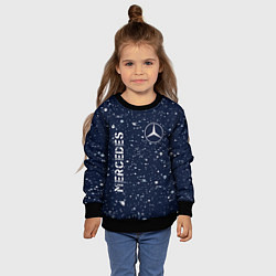 Свитшот детский МЕРСЕДЕС Mercedes Брызги, цвет: 3D-черный — фото 2