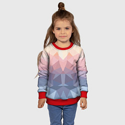Свитшот детский Полигональная свежесть 2022, цвет: 3D-красный — фото 2
