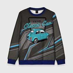 Свитшот детский Classic blue retro car, цвет: 3D-синий