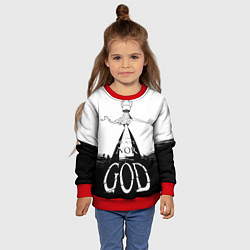 Свитшот детский Не жук, не зверь, но БОГ Hollow Knight, цвет: 3D-красный — фото 2