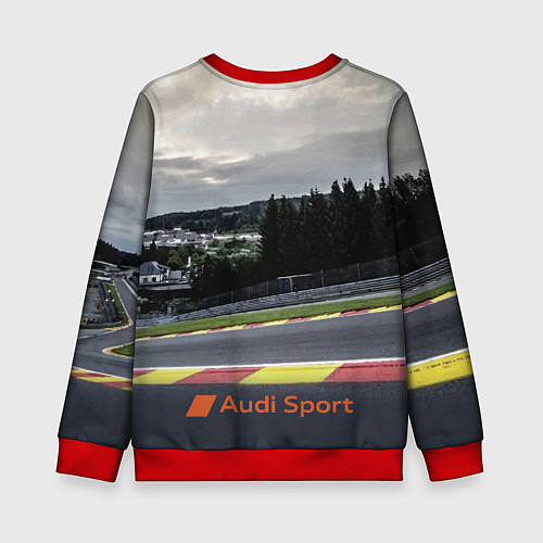 Детский свитшот Audi Sport Racing team Ауди Спорт Гоночная команда / 3D-Красный – фото 2