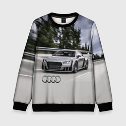Свитшот детский Ауди на скоростном шоссе Audi on the expressway, цвет: 3D-черный