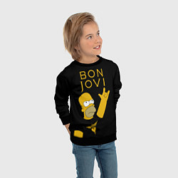 Свитшот детский Bon Jovi Гомер Симпсон Рокер, цвет: 3D-черный — фото 2