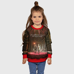 Свитшот детский Амиция и Гуго A Plague Tale Requiem, цвет: 3D-красный — фото 2