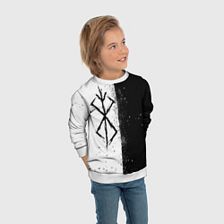Свитшот детский КЛЕЙМО ЖЕРТВЫ ЧБ БЕРСЕРК, цвет: 3D-белый — фото 2
