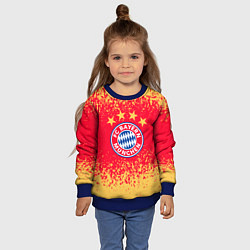 Свитшот детский Bayern munchen красно желтый фон, цвет: 3D-синий — фото 2