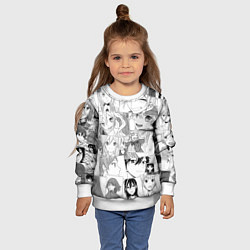 Свитшот детский Horimiya pattern, цвет: 3D-белый — фото 2