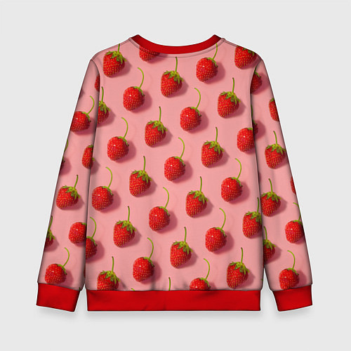 Детский свитшот Strawberry Pattern / 3D-Красный – фото 2