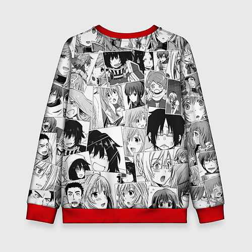 Детский свитшот Log Horizon pattern / 3D-Красный – фото 2