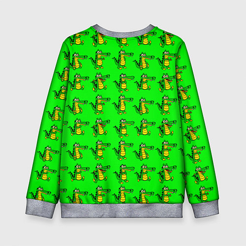 Детский свитшот EMOTIONAL CROCODILES / 3D-Меланж – фото 2