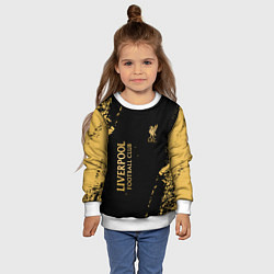 Свитшот детский Liverpool гранж, цвет: 3D-белый — фото 2