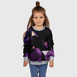 Свитшот детский Полигональная магия, цвет: 3D-меланж — фото 2