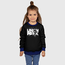 Свитшот детский Linkin Park логотип с фото, цвет: 3D-синий — фото 2