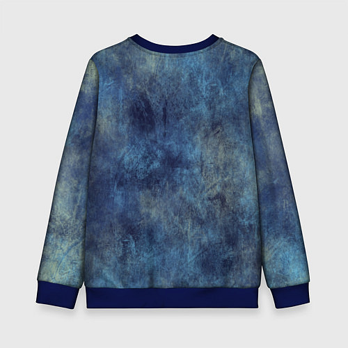 Детский свитшот Мандала-цветок / 3D-Синий – фото 2