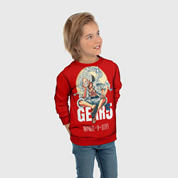 Свитшот детский ЛУФФИ 5 ГИР ONE PIECE На луне, цвет: 3D-красный — фото 2