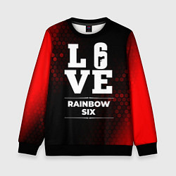 Свитшот детский Rainbow Six Love Классика, цвет: 3D-черный