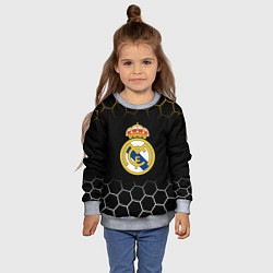Свитшот детский Real madrid соты, цвет: 3D-меланж — фото 2