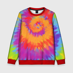 Свитшот детский Тай дай в радуге, цвет: 3D-красный