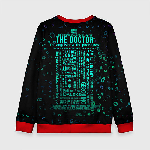 Детский свитшот Tardis Doctor Who Memories / 3D-Красный – фото 2