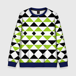 Свитшот детский Geometric shapes triangles треугольники, цвет: 3D-синий
