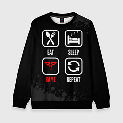 Детский свитшот Eat, Sleep, The Last Of Us, Repeat