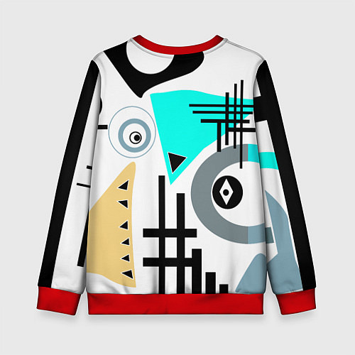 Детский свитшот Абстрактный современный дизайн / 3D-Красный – фото 2