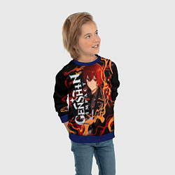 Свитшот детский Дилюк-полуночный герой, цвет: 3D-синий — фото 2