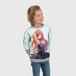 Свитшот детский Красотка Хва, цвет: 3D-меланж — фото 2
