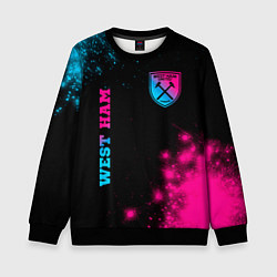 Свитшот детский West Ham Neon Gradient, цвет: 3D-черный