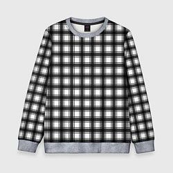 Свитшот детский Black and white trendy checkered pattern, цвет: 3D-меланж
