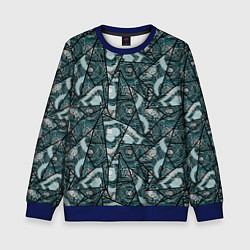 Детский свитшот Гранжевый абстрактный узор на темно сером фоне