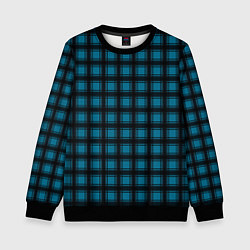 Свитшот детский Black and blue plaid, цвет: 3D-черный