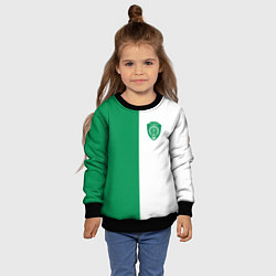 Свитшот детский ФК Ахмат бело-зеленая форма, цвет: 3D-черный — фото 2