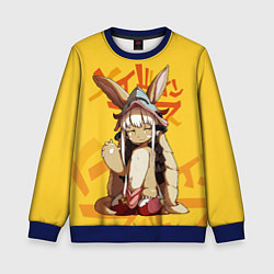 Свитшот детский Made in Abyss Наначи, цвет: 3D-синий