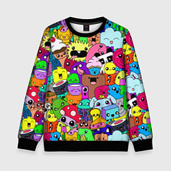 Свитшот детский Монстрики Nastiprazdnik, цвет: 3D-черный