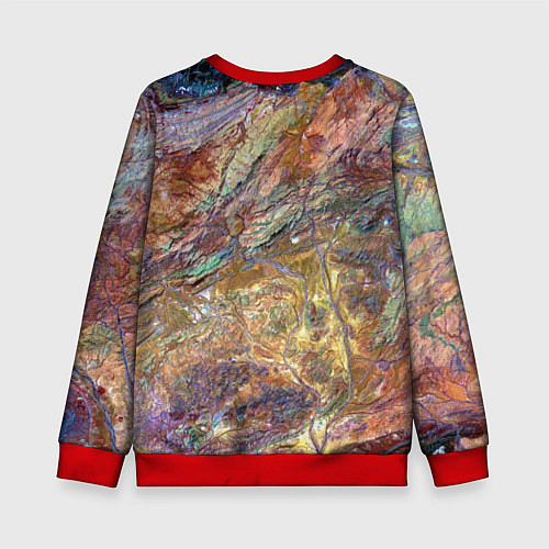 Детский свитшот Горная порода возраст которых превышает 3,6 миллиа / 3D-Красный – фото 2