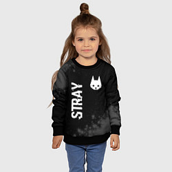 Свитшот детский Stray Glitch на темном фоне, цвет: 3D-черный — фото 2