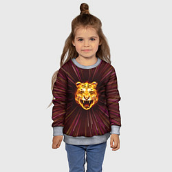 Свитшот детский Stay Wild! Tiger, цвет: 3D-меланж — фото 2