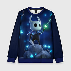 Свитшот детский Hollow Knight неоновые бабочки, цвет: 3D-синий