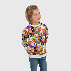 Свитшот детский Котики-такие котики, цвет: 3D-белый — фото 2