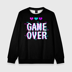 Детский свитшот Game Over Pixels