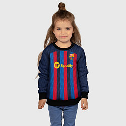 Свитшот детский Барселона форма 20222023, цвет: 3D-черный — фото 2