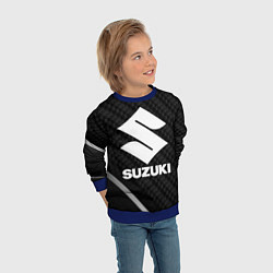 Свитшот детский Suzuki карбон, цвет: 3D-синий — фото 2