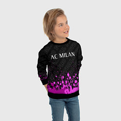 Свитшот детский AC Milan pro football: символ сверху, цвет: 3D-черный — фото 2