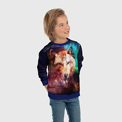 Свитшот детский Сказочная волчица, цвет: 3D-синий — фото 2