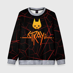 Свитшот детский Stray cat игра блуждающий кот, цвет: 3D-меланж